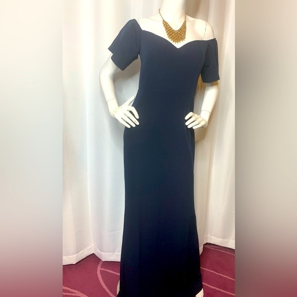 Dark Blue Gown By Malina - Picture 1 of 13